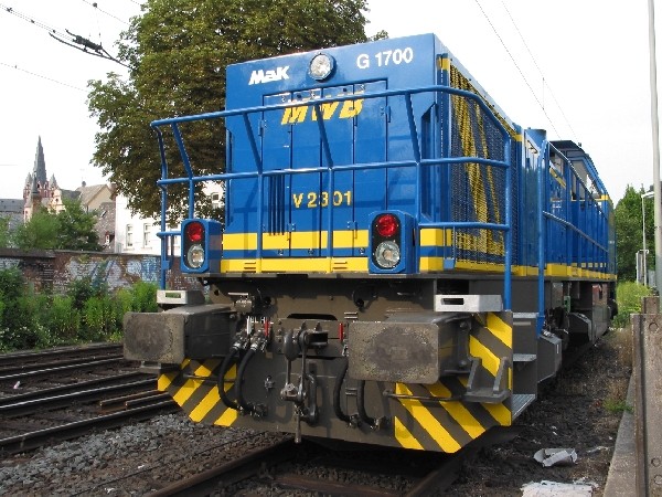 Abbildung der Lokomotive MWB V 2301 (MaK G 1700 BB)