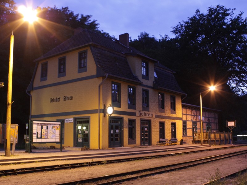 Abbildung des Bahnhofes Ghren/Rgen