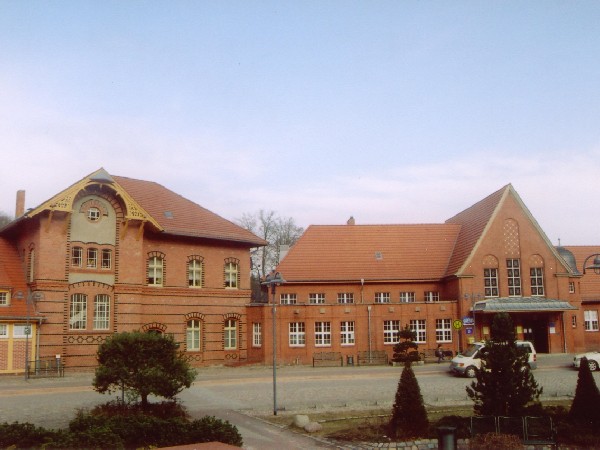 Abbildung des Bahnhofes des Seebades Heringsdorf